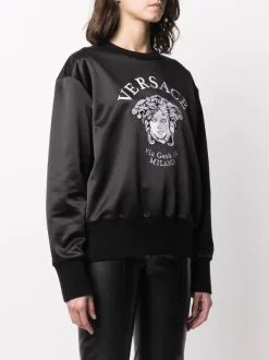 Versace Sweat à Logo Brodé Medusa Femme -Pas Cher Versace Boutique 16174245 30682432 600