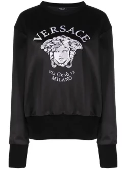 Versace Sweat à Logo Brodé Medusa Femme