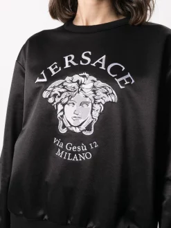 Versace Sweat à Logo Brodé Medusa Femme -Pas Cher Versace Boutique 16174245 30683932 600