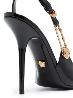 Versace Escarpins 110 Mm En Cuir à épingle à Nourrice Femme -Pas Cher Versace Boutique 16212906 31986443 600