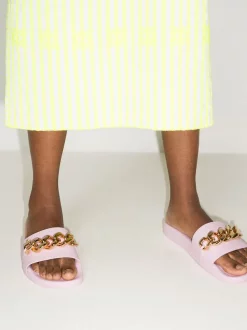 Versace Claquettes Medusa Chain En Cuir Femme -Pas Cher Versace Boutique 16216021 34684946 600