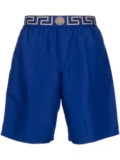 Versace A85K MULTI COLOR Short De Bain à Logo Brodé Homme