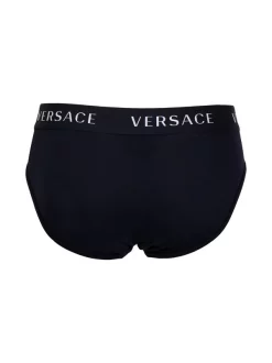 Versace Lot De Trois Slips à Logo A9A3 MULTI COLOR -Pas Cher Versace Boutique 16241710 32391530 600
