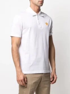 Versace Polo à Logo Brodé Medusa 2W110 WHITE -Pas Cher Versace Boutique 16257580 32399141 600