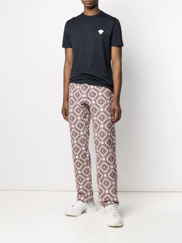 ( Positively Conscious ) Versace T-shirt à Broderie Medusa A1382 BLUE 2 ( Positively Conscious ) Versace T-shirt à Broderie Medusa A1382 BLUE – Image 2