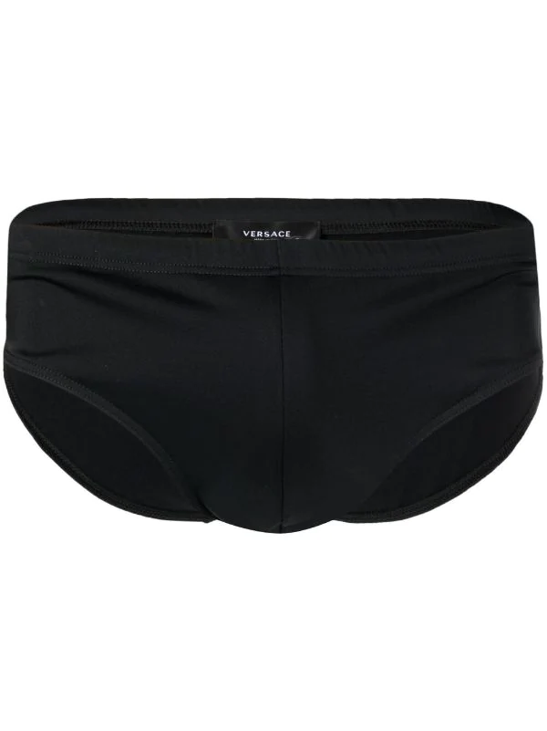 ( Positively Conscious ) Versace 1B000 NERO Slip De Bain à Logo Imprimé Homme 1 ( Positively Conscious ) Versace 1B000 NERO Slip De Bain à Logo Imprimé Homme