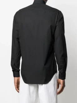 Versace A1008 BLACK Chemise à Logo Brodé Homme -Pas Cher Versace Boutique 16258716 32285476 600