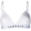 Versace Soutien-gorge à Bande Logo A1001 BIANCO OTTICO