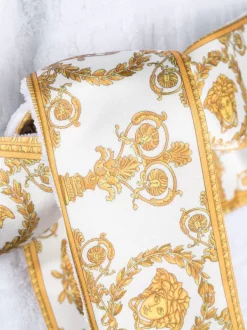 Versace Z4001 WHITE Peignoir à Bordure Baroque Homme -Pas Cher Versace Boutique 16259423 37801921 600