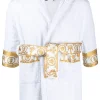 Versace Z4001 WHITE Peignoir à Bordure Baroque Homme