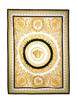 Versace Z7051 ORO BIANCO NERO Serviette De Plage à Imprimé Baroque Homme -Pas Cher Versace Boutique 16260158 31044263 600