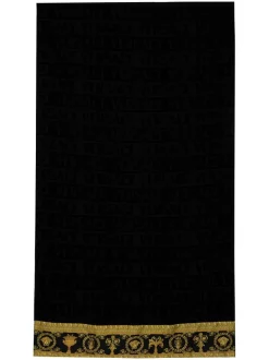 Versace Z4800 NERO Serviette De Bain à Imprimé Baroque Femme