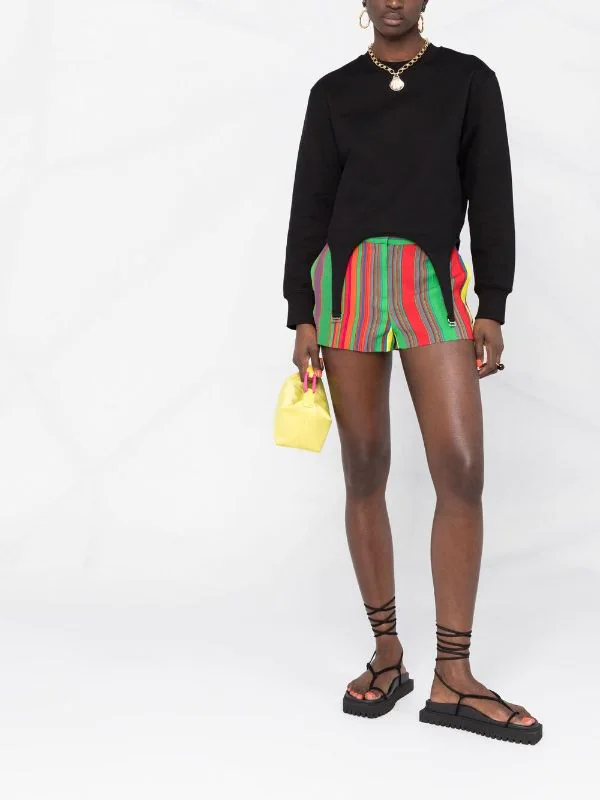 Versace 5X000 MULTICOLOR Short à Rayures Femme 2 Versace 5X000 MULTICOLOR Short à Rayures Femme – Image 2