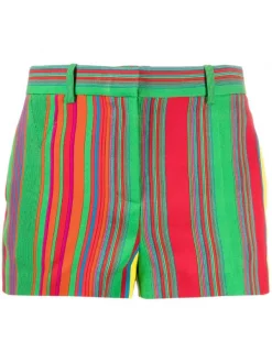 Versace 5X000 MULTICOLOR Short à Rayures Femme