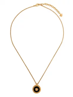 Versace Collier à Pendentif Medusa K41T NERO ORO TRIBUTE -Pas Cher Versace Boutique 16276813 31238235 600