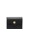 Versace KVO41 NERO-ORO Porte-cartes Medusa En Cuir Femme