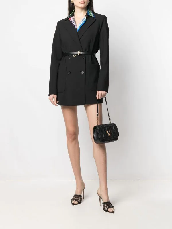 Versace DNMOV BLACK Sac à Bandoulière Virtus Matelassé Femme 2 Versace DNMOV BLACK Sac à Bandoulière Virtus Matelassé Femme – Image 2