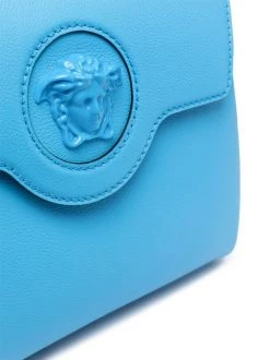 Versace Sac Cabas à Fini Mat 1U38V Blue Oro Versace -Pas Cher Versace Boutique 16289136 34d51e07 f02e 46b5 964d 0fd6bf8b6577 600