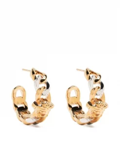 Versace Boucles D'oreilles à Maillons Et Appliqué Medusa Femme