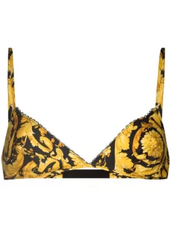( Access Edit ) Versace A7900 GOLD PRINT Brassière à Imprimé Baroque Femme