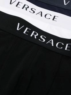 Versace Lot De Trois Boxers à Logo A4345 NERO/ BLU/ BIANCO -Pas Cher Versace Boutique 16356987 31523601 600
