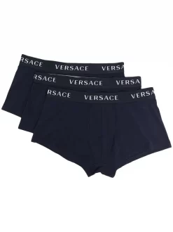Versace Lot De Trois Boxers à Logo A9A3 NAVY/ NAVY/ NAVY