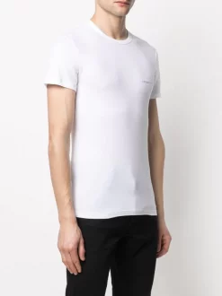 Versace Lot De Deux T-shirts à Col Rond A94Z BIANCO-BIANCO -Pas Cher Versace Boutique 16357916 31429500 600