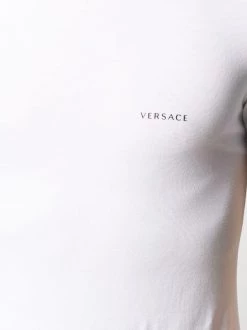 Versace Lot De Deux T-shirts à Col Rond A94Z BIANCO-BIANCO -Pas Cher Versace Boutique 16357916 31429502 600