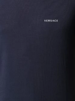 Versace Lot De Deux T-shirts à Col Rond A98F BLU NAVY + BLU NAVY -Pas Cher Versace Boutique 16357917 31428435 600