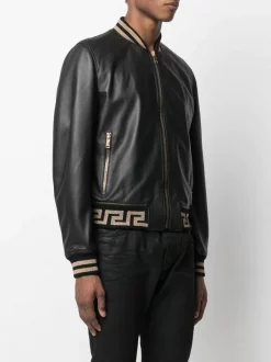 Versace Veste Bomber à Motif Greca 2B150 BLACK -Pas Cher Versace Boutique 16357982 31529220 600