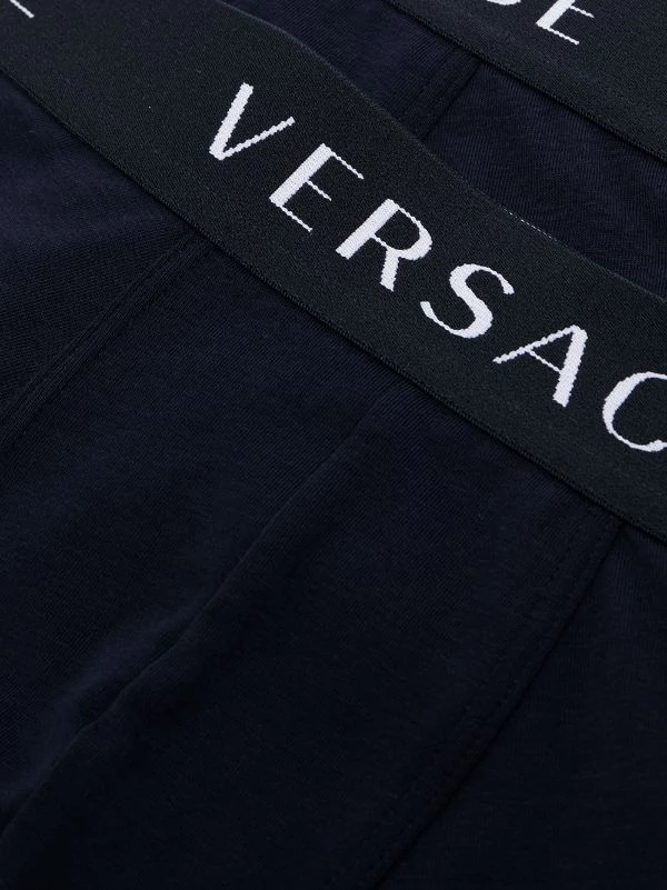 Versace Lot De Deux Slips à Bande Logo A98F BLU NAVY/ BLU NAVY 4 Versace Lot De Deux Slips à Bande Logo A98F BLU NAVY/ BLU NAVY – Image 4