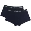 Versace Lot De Deux Slips à Bande Logo A98F BLU NAVY/ BLU NAVY