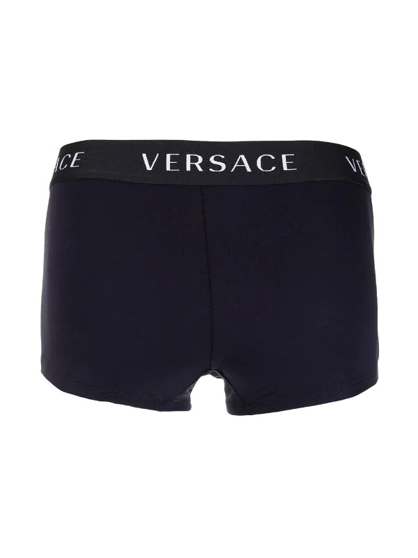 Versace Lot De Deux Slips à Bande Logo A98F BLU NAVY/ BLU NAVY 3 Versace Lot De Deux Slips à Bande Logo A98F BLU NAVY/ BLU NAVY – Image 3