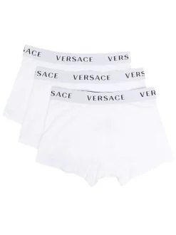 Versace Lot De Trois Boxers à Bande Logo Homme