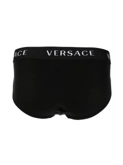 Versace A4345 NERO/ BLU/ BIANCO Lot De Trois Boxers à Logo Homme -Pas Cher Versace Boutique 16358080 31524626 600