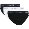 Versace A4345 NERO/ BLU/ BIANCO Lot De Trois Boxers à Logo Homme