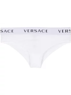Versace Culotte à Taille à Logo Femme