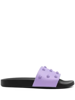 Versace Claquettes Medusa Stud JacarandaNero