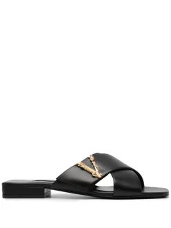 Versace Sandales Virtus KVO41 NERO ORO VERSACE