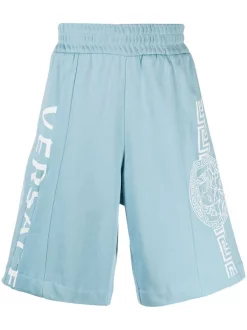 Versace 1V190 LIGHT BLUE Short De Jogging à Motif Medusa Homme