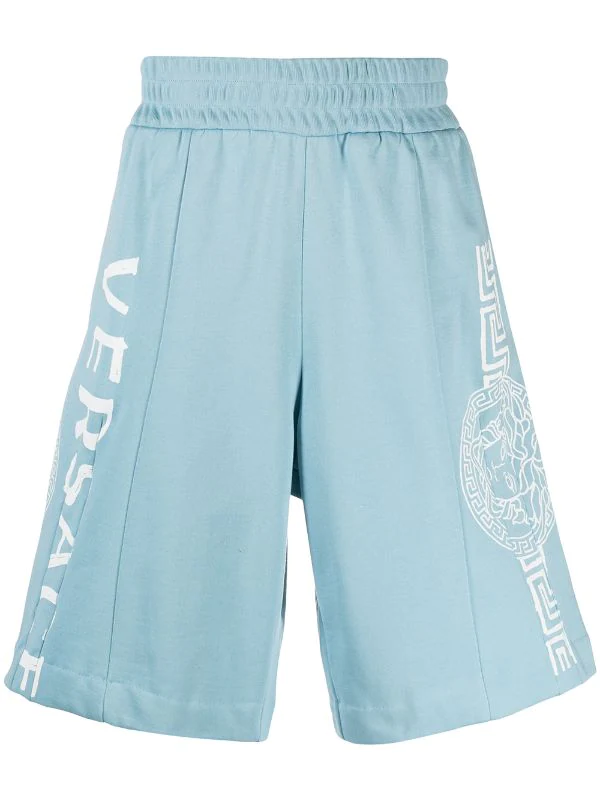 Versace 1V190 LIGHT BLUE Short De Jogging à Motif Medusa Homme 1 Versace 1V190 LIGHT BLUE Short De Jogging à Motif Medusa Homme