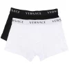 Versace Lot De Deux Boxers à Bande Logo A2A4