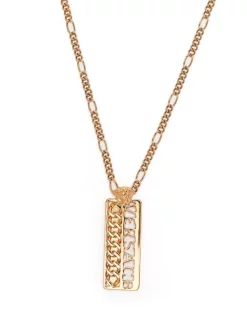 Versace Collier à Pendentif Logo Homme