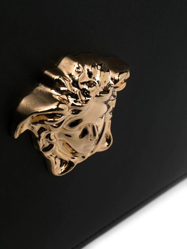 Versace Pochette à Plaque Medusa 1B00V NERO/ORO 4 Versace Pochette à Plaque Medusa 1B00V NERO/ORO – Image 4