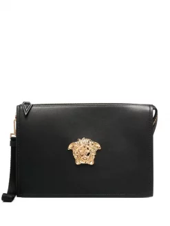 Versace Pochette à Plaque Medusa 1B00V NERO/ORO