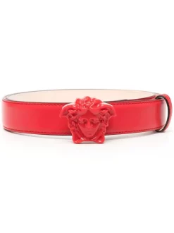 Versace 1R14V CANNA/ CANNA/ ORO VERSACE Ceinture Medusa En Cuir Homme