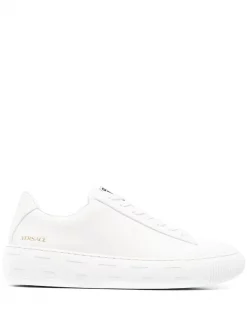 Versace D01 BIANCO Baskets Greca Key Homme