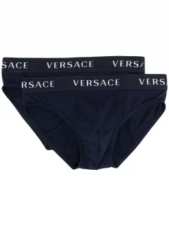 Versace Boxer à Taille à Logo Homme