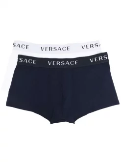 Versace Boxer à Ceinture à Logo A40I WHITE/ BLU