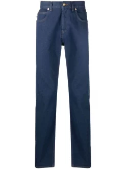 Versace Jean Droit à Patch Logo 1D100 DKBL